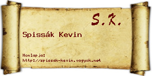 Spissák Kevin névjegykártya