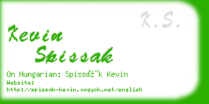 kevin spissak business card